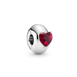 [พร้อมส่ง สินค้าแท้ 💯] Pandora Red Heart Solitaire Clip Charm แถมกล่อง