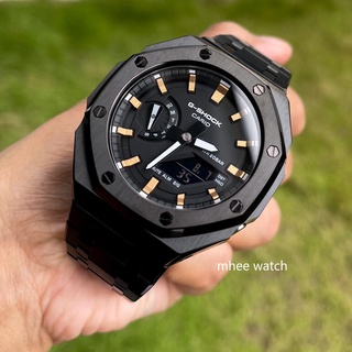 G-Shock Custom AP Style Black Steel Gold Dial