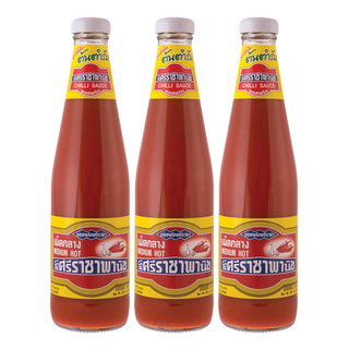 🔥 HOT🔥 ศรีราชาพานิช ซอสพริกเผ็ดกลาง 570 กรัม x 3 ขวด Siracha Panich Chili 570 g x 3