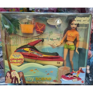 SALE MATTEL BARBIE My Scene Jummin in Jamaica Surfrider Chelsea with Scooter Gift Set 2003