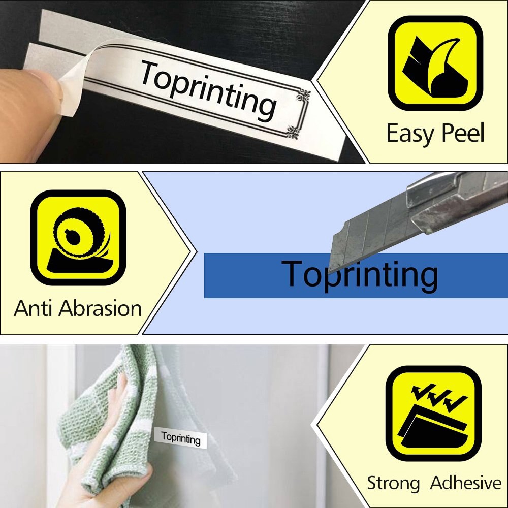 Tze-221 Tze221 9 มม.สําหรับ Brother P-touch เครื่องพิมพ์ฉลาก Tze เทป Tze231 Tze 221 Tz-221 เทปฉลาก - รูปที่ 4