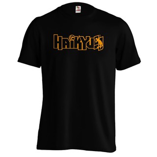 haikyu เสื้อยืดลําลองสําหรับผู้ชายแขนสั้นคอกลมพิมพ์ลายการ์ตูนS-5XL