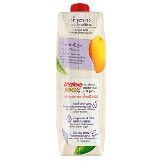 [ยกลัง! 12กล่อง] MALEE น้ำมะม่วงผสมน้ำผลไม้รวม 100% ขนาด 1000 มล.