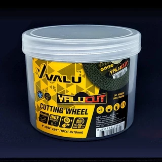 ใบตัดเหล็ก+สแตนเลส VALU CUT (แวลู) 4 นิ้ว บาง 1 mm. 50 แผ่น