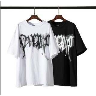 เสื้อยืดสีขาวเสื้อยืดลำลอง แขนสั้น คอกลม พิมพ์ลาย Revenge 20ss Smoke SkullS-4XL