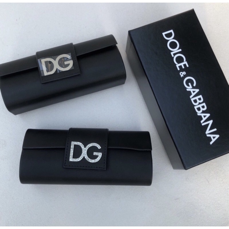 กล่องแว่นตา Dolce&Gabbana โลโก้ฝังเพชร