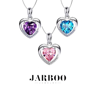 【JARBOO】จี้คริสตัลรูปหัวใจสไตล์เกาหลีสีขาว