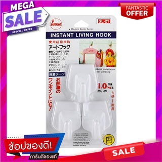 ขอแขวนเหลี่ยมติดเทปกาว SUPERLINE SL21 (1x3) ขอแขวนผ้า HOOK SQUARE TAPE SUPERLINE SL21 (1X3) อุปกรณ์จัดเก็บเสื้อผ้า