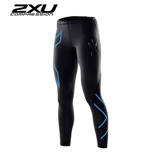 กางเกงรัดกล้ามเนื้อ ZXU Mens Compression Tights Black/Blue