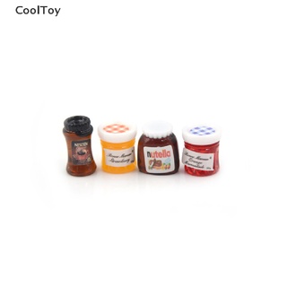 &lt; Cooltoy &gt; แยมกาแฟจิ๋ว 1:12 DIY สําหรับตกแต่งบ้านตุ๊กตา 4 ชิ้น ต่อชุด