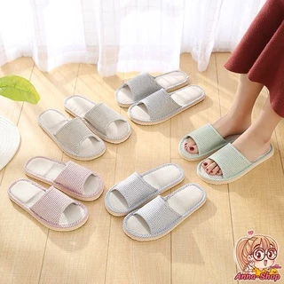 รองเท้าแตะ รองเท้าใส่ในบ้าน ถนอมฝ่าเท้า ลายขีดเล็ก พื้นมีกันลื่น ราคาถูก T67