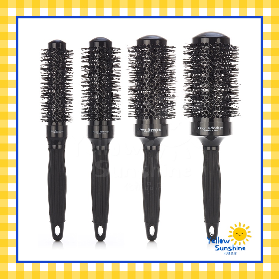 แปรงไดร์ผมแกนอลูมิเนียมเคลือบเซรามิค แกน Black Titanium ลดผมขาดหลุดร่วง ลดไฟฟ้าสถิตย์ Ceramic Ionic Nano Tech Hair Brush