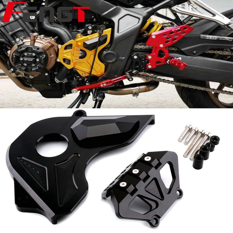 ✨~~ เหมาะสําหรับ Honda CB650F CBR650F CB650R CBR650R ดัดแปลงฝาครอบโซ่ด้านหน้ากล่องโซ่ฝาครอบป้องกัน