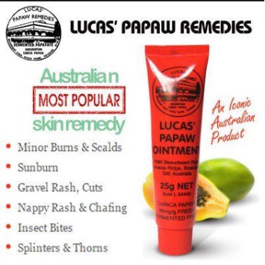 Lucas' Papaw Ointment 25 g. แท้ พร้อมส่ง จากออสเดรเลีย ลูคัส พาพาว ออยเม้นท์ บาล์มเอนกประสงค์ Austra