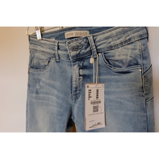 New! ป้ายห้อย กางเกงยีนส์Bershka size36