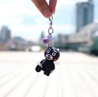 พวงกุญแจ ยาง Kumamon คุมะมง ท่านั่ง 2นิ้ว