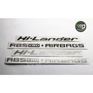 สติกเกอร์ Hi-Lander ABS EBD AIRBAGS สำหรับ ISUZU  **หากมีข้อสงสัยทักแชทก่อนสั่งซื้อสินค้า**