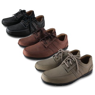 FREEWOOD CASUAL SHOES รองเท้าผูกเชือก รุ่น 79-612  สีดำ / สีน้ำตาล / สีเผือก (BLACK / BROWN / TARO)