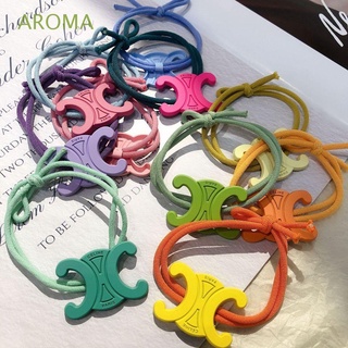 Aroma ยางมัดผมหางม้า ยืดหยุ่น น่ารัก สีแคนดี้ สําหรับผู้หญิง