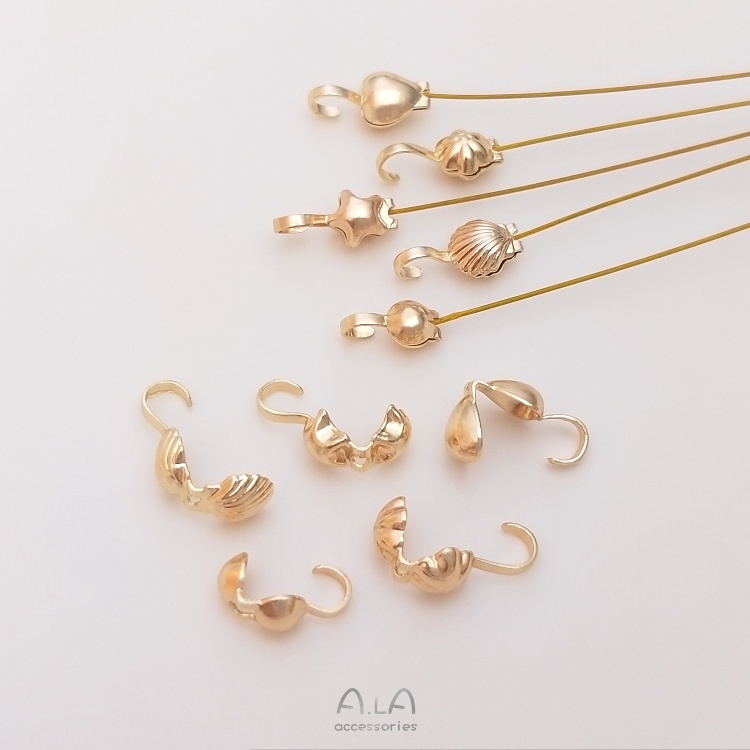 ❤️เครื่องประดับ DIY❤️ตะขอเข็มขัดชุบทอง 14K รูปดาวห้าแฉกรูปหัวใจดาว【เชื่อมต่อหัวเข็มขัด/หัวเข็มขัดหาง】