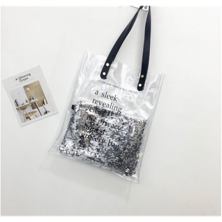 Glitter plastic bags