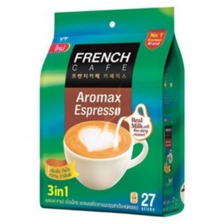 French Aroma Espresso ห่อสีเขียว 27ซอง/ห่อ กาแฟ 3in1