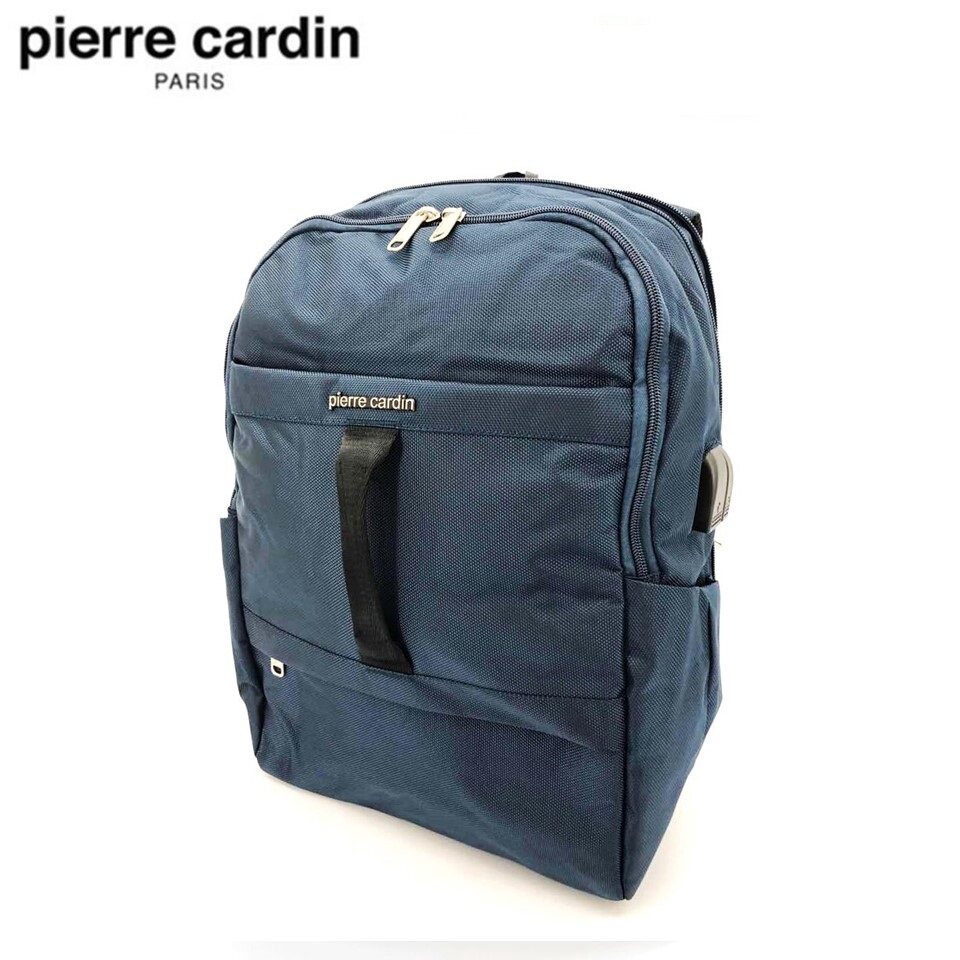 Pierre CARDIN กระเป๋าเป้สะพายหลัง ใส่แล็ปท็อป พร้อมพอร์ต USB