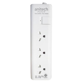 อุปกรณ์ไฟฟ้า ปลั๊กพ่วง รางปลั๊กไฟ 3 ช่อง 1สวิตซ์ ANITECH H1133-WH 3 ม. มีคุณภาพผ่านมาตรฐาน