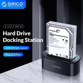 Orico HDD Docking ฮาร์ดไดรฟ์ USB 3.0 เป็น SATA HDD สําหรับฮาร์ดไดรฟ์ SATA 2.5 3.5 นิ้ว(6218us3)