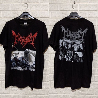 เสื้อยืดผ้าฝ้ายพิมพ์ลายขายดี เสื้อยืด พิมพ์ลาย Mayhem BAND