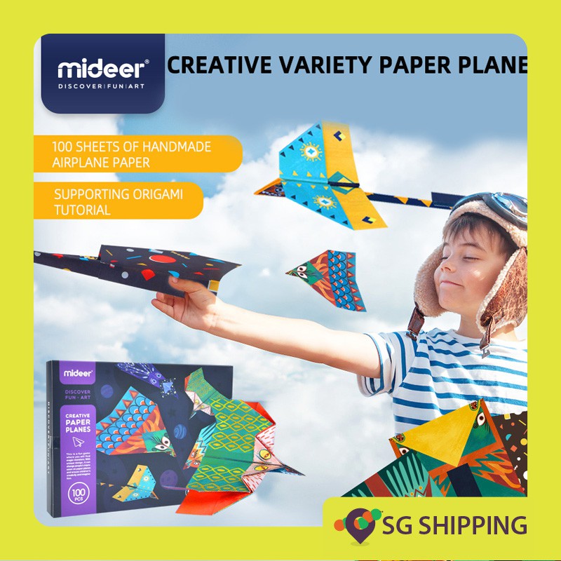 [ท้องถิ่น] Mideer Origami Paper Planes ของเล่นเพื่อการศึกษาที่สร้างสรรค์สําหรับเด็กเด็กวันเกิด Midee