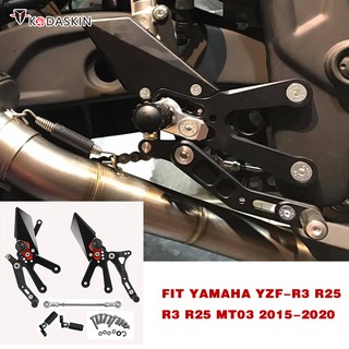 Kodaskin R3 ชุดที่พักเท้าผู้โดยสารด้านหลัง สําหรับ YAMAHA YZF-R3 R25 MT03 2015-2020