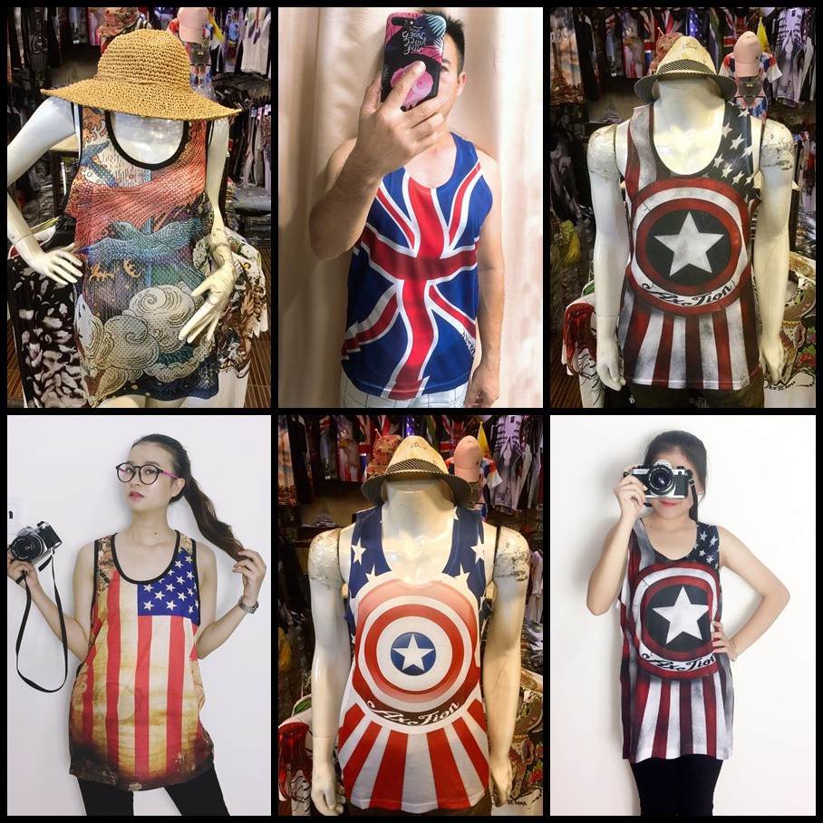 เสื้อยืดเสื้อกล้าม Unisex ผู้ชายและผู้หญิงไทย TT001 - TT020 | ร้านค้าเวียดนาม