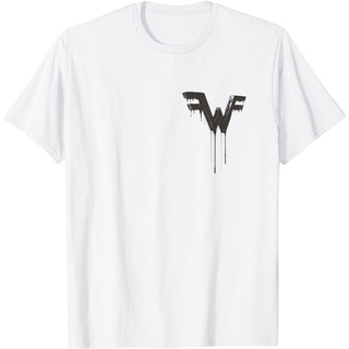 ROUND คอลูกเรือเสื้อยืด พิมพ์ลาย Weezer แบบหยดน้ํา-4XL