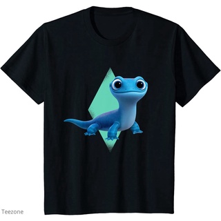 แขนสั้นcrew neckเสื้อยืด ลาย Frozen 2 Salamander Bruni น่ารักS-XXXXL