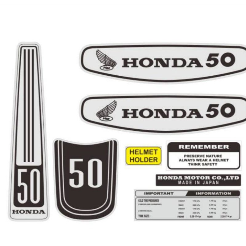 ชุดสติกเกอร์ ทรงกลม สําหรับ Honda C50