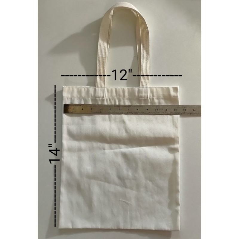 กระเป๋าผ้าดิบผ้าลายสอง  กระเป๋าสำหรับเพ้นท์ลาย สกรีน - รูปที่ 4