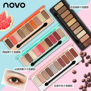 เก็บเงินปลายทางได้ พร้อมส่ง ของแท้ พาเลตต์อายแชโดว์ NOVO 10 สี