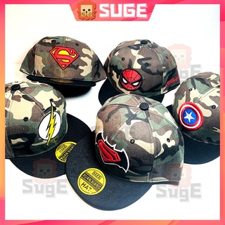 【Suge】หมวกแก๊ป ลายพรางทหาร ซูเปอร์ฮีโร่ สําหรับเด็กผู้ชาย