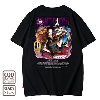 คอตต้อนคอกลมเสื้อยืด พิมพ์ลายอนิเมะญี่ปุ่น Boa Hancock ONE PIECE 0014 ALVACOTH พรีเมี่ยมS-5XL