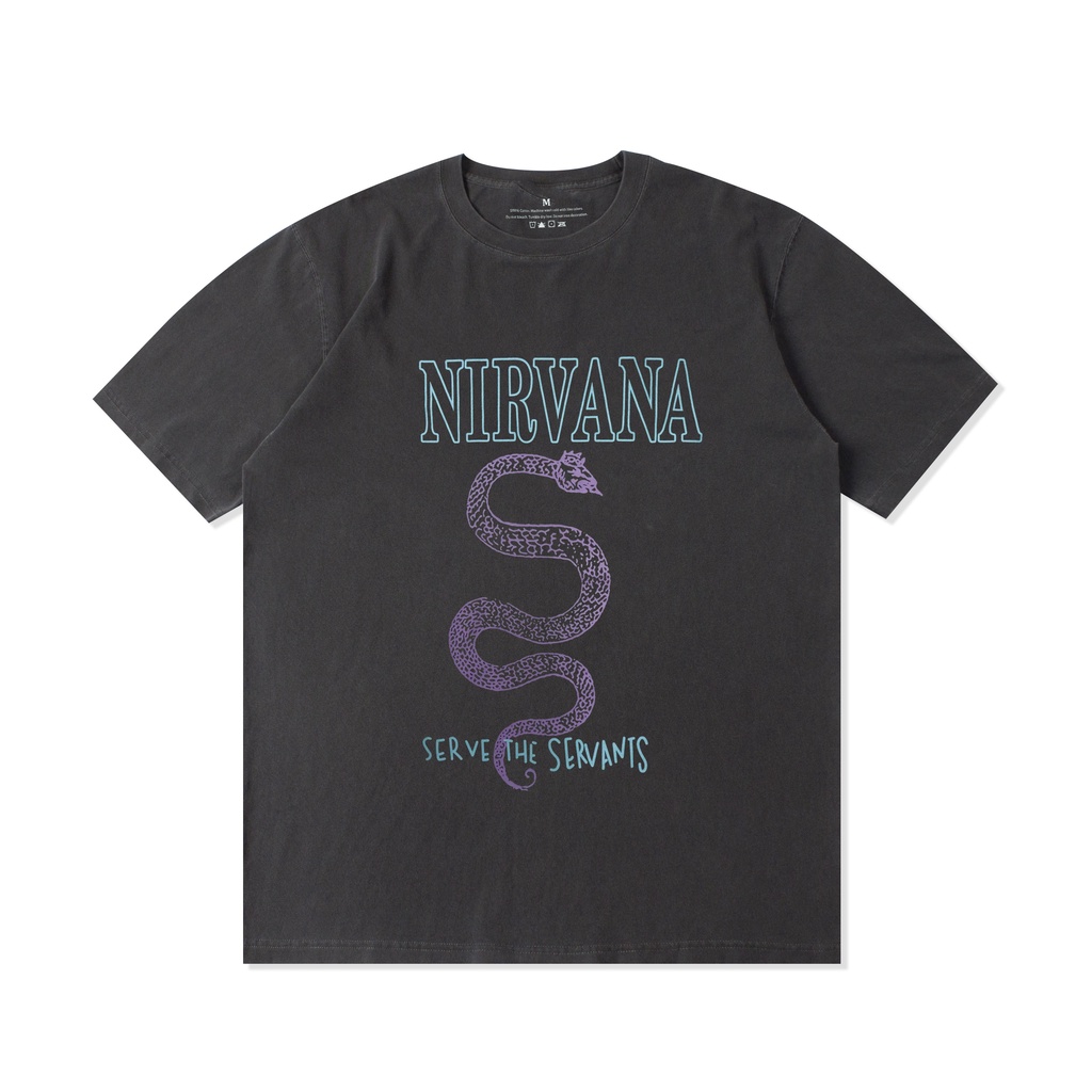 เสื้อยืดแขนสั้น ผ้าฝ้าย ทรงหลวม ลายวงร็อค NIRVANA แฟชั่นฤดูร้อน สไตล์เรโทร
