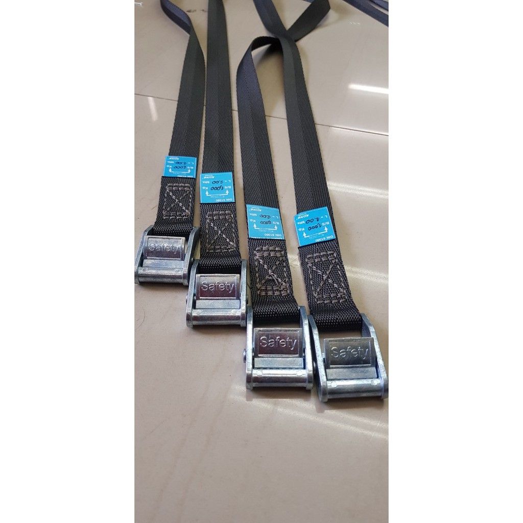 Cam buckle สายรัดหัวเข็มขัดขนาด 1 นิ้วยาว 3 ม.สีส้ม