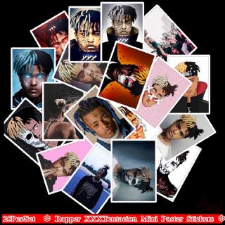 สติกเกอร์ Rapper XXXTentacion โปสเตอร์ขนาดเล็ก แฟชั่น DIY สำหรับตกแต่งกระเป๋าเดินทาง แล็ปท็อป สเก็ตบอร์ด สมุดภาพ  25 ชิ้น/เซ็ต