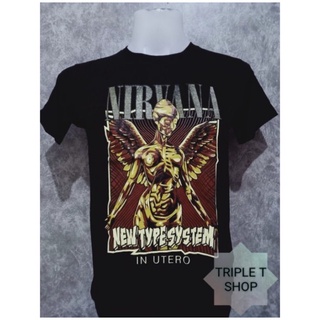 เสื้อยือคอกลม สกรีนลาย NIRVANA