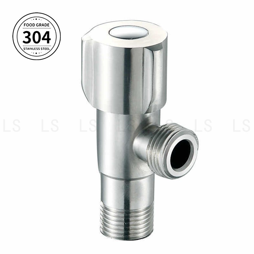 วาล์วฝักบัว ฝังกำแพง สต๊อปวาล์ว 1 ทาง วาล์วฉากมุม วาล์วเปิด-ปิดน้ำ ก๊อกน้ำสแตนเลส SUS 304 Stainless Angle Valve