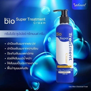 💙Green Bio Super Treatment (ขวด 250ml) กรีนไบโอ ซุปเปอร์ ทรีทเมนท์ ครีม ทรีทเม้นต์ผม บำรุงผม แห้งเสีย หลัง ยืด ดัด ย้อม