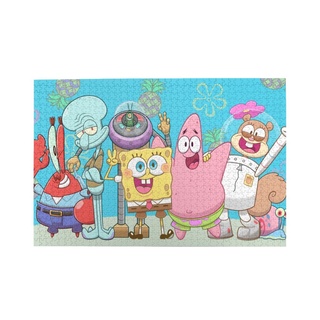 ของเล่นจิ๊กซอว์ปริศนา Spongebob Squarepants ขนาดใหญ่ 1000 ชิ้น DIY