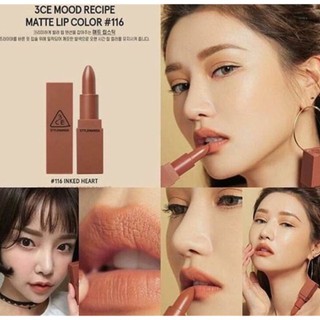 3CE Mood Recipe Matte Lip Color 3.5g.