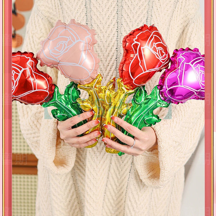 （1 balloons price）ลูกโป่ง ลายดอกกุหลาบ สําหรับตกแต่งวันแม่ วันขอบคุณพระเจ้า