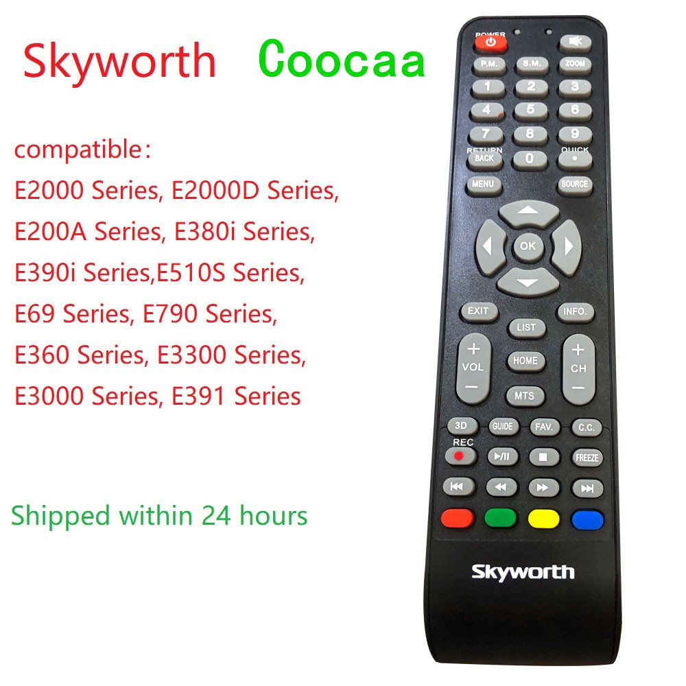 รีโมตคอนโทรล สําหรับสมาร์ททีวี Coocaa Skyworth E2000 Series E2000D Series E200A Series 3000 Series E390i Series E69 Series E400 Series E790 Series Coocaa 40E36YC Coocaa 40E39YC